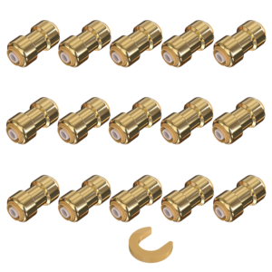 Electrobuyonline 1/2 inch Push To Connect Plumbing Fitting PEX Straight Coupling with Disconnect Clip - Lead Free Brass Push-Fit Fitting for Copper, PEX, CPVC, HDPE and PE-RT [1/2inch Pack of 15]