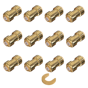 3/4'' inch Push To Connect Plumbing Fitting PEX Straight Coupling with Disconnect Clip - Lead Free Brass Push-Fit Fitting for Copper, PEX, CPVC, HDPE and PE-RT [3/4” Pack of 12]