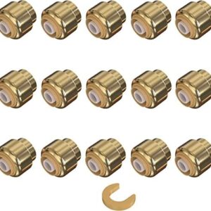 3/4" inch Push-to-Connect PEX End Cap with Disconnect Clip - Lead Free Brass Push-Fit Fitting for Copper, PEX, CPVC, HDPE and PE-RT [3/4” Pack of 15]