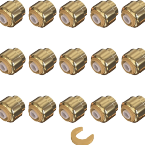 1/2 Copper Cap Push To Connect PEX End Cap With Disconnect Clip Push Fit Fittings For Copper, PEX, CPVC CAP, HDPE,PE-RT [1/2” Pack Of 15]